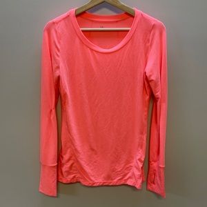 4/$24🦩 NWOT GapFit XS Peach Fluorescent Long Sleeve Shirt